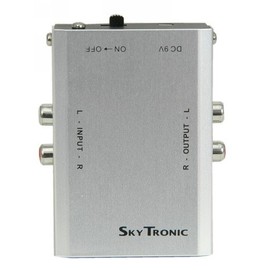 Skytronic Pré-amplificateur phono - Stéréo, boîtier métal (RCA)