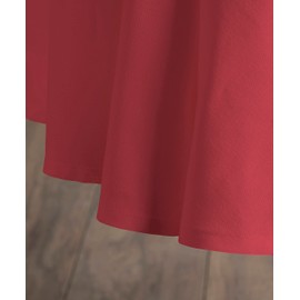 CALICOT Tomato 100% Cotton Tablecloth Prewashed and Pre-shrunk Perfect for Home | Dining | Tabletop | Party Decoration Cotton (Round, 160 cm)