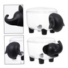 STOBAZA 2pcs Animal-Shaped Cotton Swab Holder Makeup Cotton Organizer for