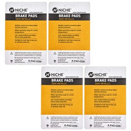 NICHE Brake Pad Set for KTM 390 Duke RC Cup 90113030000 Front Semi-Metallic 4 Pack
