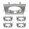 ledscom.de RIR Ceiling Mounting Frame, Square, Matt Stainless Steel, Pack