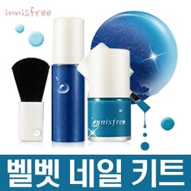 NEWInnisfree Velvet Nail Kit Velvet soft white t-shirt that creates nails with a soft and fluffy texture like velvet / NEW이니스프리 벨벳 네일 키트벨벳처럼 부드럽고 푹식한 질감의 네일을 연출해주는 벨벳 보드라운흰티셔츠