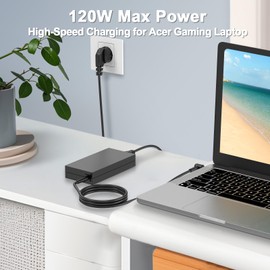 QYD 120W Power Supply Charger Laptop Charging Cable for Notebook HP Envy 15-Cc023cl 15-N290sa 15-N059sf 15-ax001ns 17-AB000 732811-002 710415-001 HSTNN-CA25 A120A07DH 72 65NGW NGW F4W14EA#ABE TPN-Q173