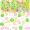 100PCS Tennis Confetti Pink Green White Tennis Ball Table Confetti