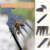 MOTEERLLU Weeding Artifact Uprooting Weeding Tool Gardening, 4-Claw Manganese Steel