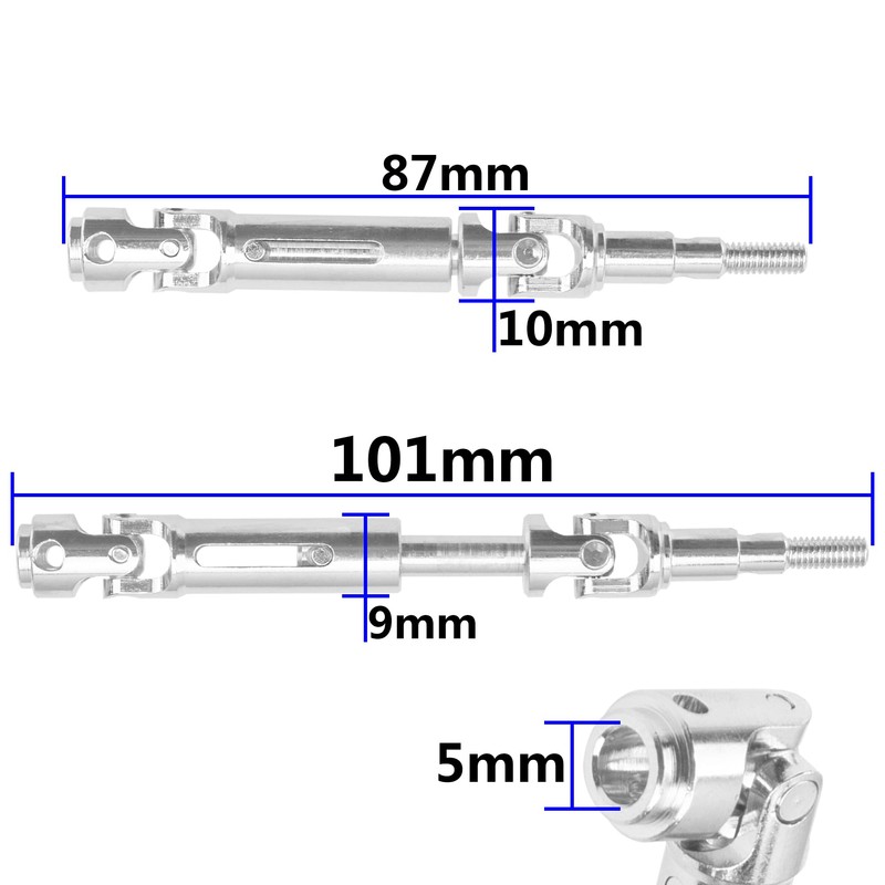 2Pcs Vgoohobby Steel Drive Shaft CVD Driveshaft #14410B Compatible with
