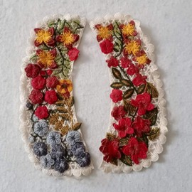 REDYY Embroidered Flower Neckline Lace Applique Hollow Out Craft Fake Collar False Collar for Women Lace