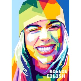 Modern Merch Billie Diamond Art Kits for Adults, Celebrity Pop Art Eilish 5D Diamond Painting for Adults, Gem Art DIY Wall Decor Cross Stitch Kits, Full Round Drill 12x16