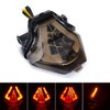MZS Motorcycle Tail Light, LED Turn Signal Integrated Blinker Smoke