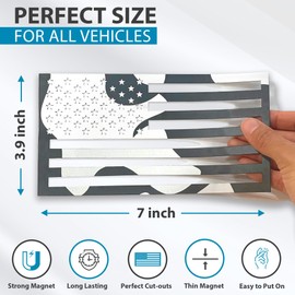 GRITKULTURE Reflective American Flag Perfect-Cut Super Magnet for Trucks, Cars, and Automotive with 50-Star