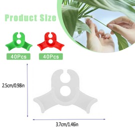 40 Pcs Plant Training Clips, Low Stress Training Clips,90 Degrees Plant Trainer Bud Plant Bender Plant Training Clips Bud Bender for Plant Gardening (White)