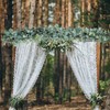 LOMOHOO 2Pcs Greenery Garland Artificial Eucalyptus Leaves Garland 5.7Ft Faux