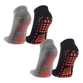 DAQIEPIN 2 Pairs of Non-Slip Yoga Socks, Non-Slip Socks for Men and Women, Yoga Pilates Socks, Non Slip Yoga Pilates Socks, Martial Arts, Fitness, Dance Barre, EU 35-42, black