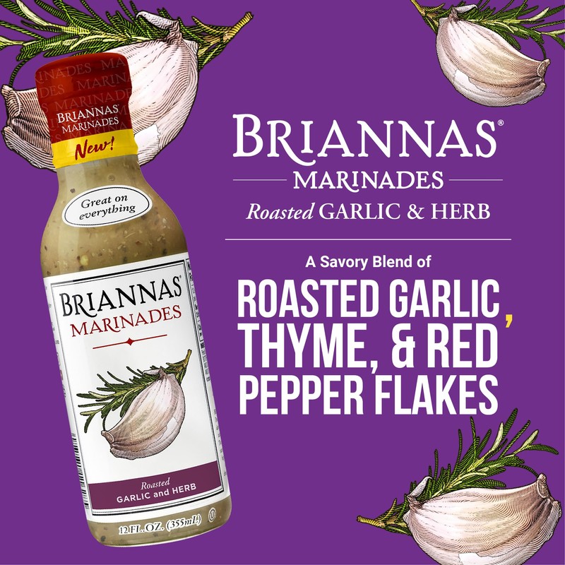 BRIANNAS - Roasted Garlic & Herb Marinade - Small Batch,