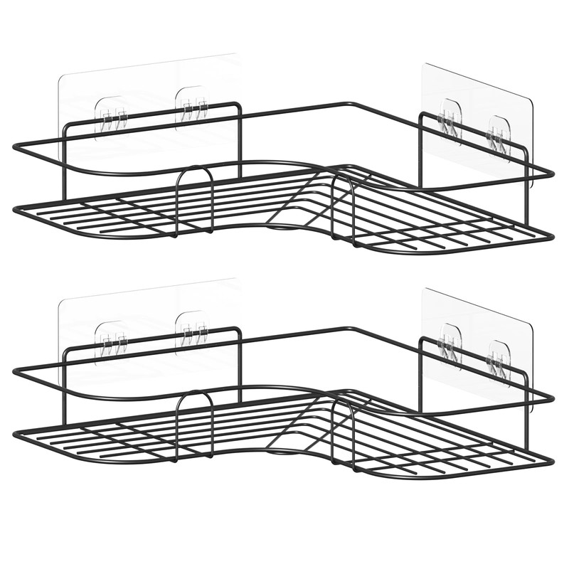 Moonlit Pond Corner Shower Caddy, 2 Pack Adhesive Shower Corner