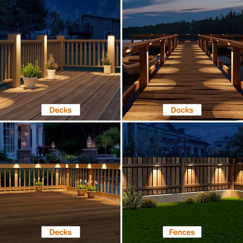 NIORSUN Solar Deck Lights Outdoor 20 Pack, IP65 Waterproof Large
