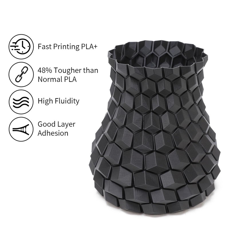 Micro Center Inland Black High Speed PLA+ Filament - Fast