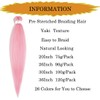 Pre Stretched Braiding Hair Extensions 3 Packs 36 Inch Pink