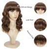 Ucubb Pelucas cortas y rizadas con flequillo para mujer, pelucas