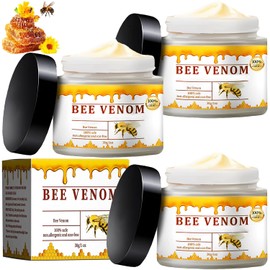 rooroopet 3 Bottle Bee Venom Cream, 2025 New Professional Bee Venom Cream, for Neck,Waist,Back Hand Feet and Legfor All Skin Types