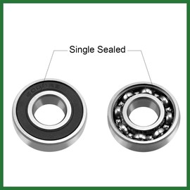Motoforti 6002RS Deep Groove Ball Bearing Single Sealed 160102, (Pack of 4) Long-lasting