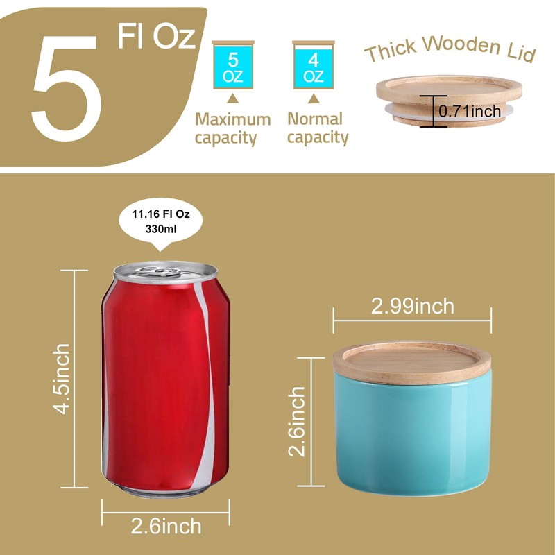 Sweejar Kitchen Canisters Ceramic Food Storage Jar, Stackable Containers with