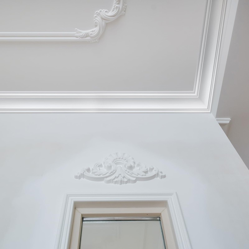 Marsui 4 Pcs Ceiling Crown Molding Trim 4-1/2 Inch Face