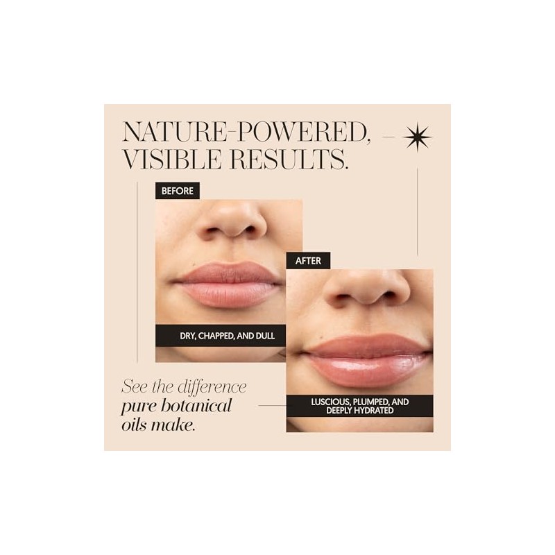 Aceite Labial Transparente 100 Natural Natural Lip Oil Treatment, Organic