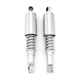 Chrome Rear Shocks - 321mm / 12 5/8" - Compatible with Honda CB350 CB360 CB400F CB450 CB500 CB550 CB650 CB750 CL350 SL350 CJ360 CM400 CM450