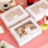 LINSHRY 25 Pcs White Cookie Boxes with Window, 9x6.3x3inch Bakery