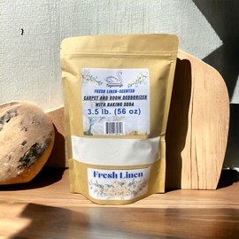 Eleganceinlife Fresh Linen-Scented Carpet and Room Deodorizer with Baking Soda, 3.5 lb. (56 oz)