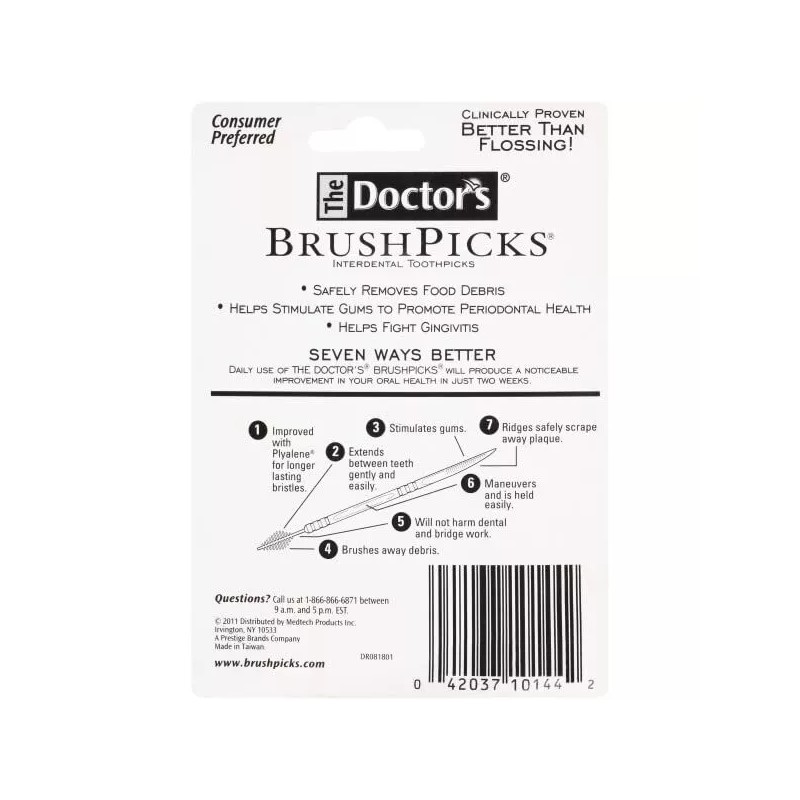 The Doctor's 275 Count Doctor's BrushPicks Interdental Toothpicks for Healthy