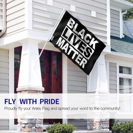 Anley Fly Breeze 3x5 Feet Black Lives Matter Flag - Vivid Color and Fade Proof - Canvas Header and Double Stitched - BLM Flags Polyester with Brass Grommets 3 X 5 Ft