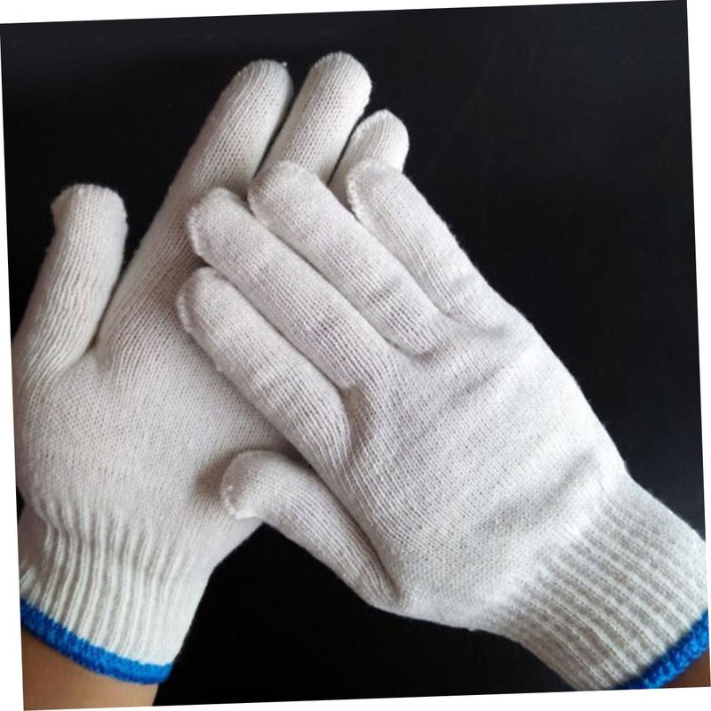 Operitacx 10pcs Wearproof Cotton Yarn Gloves Durable Protective Gloves for