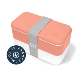 monbento - MB Original Bento Box Made in France - Brotdose mit 2 Fächer - Lunch Box perfekt für Büro/Meal prep/Schule (Orange Tropical), MBORIG015