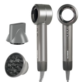 Grente Hair Dryer with Diffuser,110000 RPM Blow Dryer with Magnetic Diffuser & Concentrator,4 Heat Settings & 3 Speed, Lightweight Ionic Hair Dryer for Women and Men