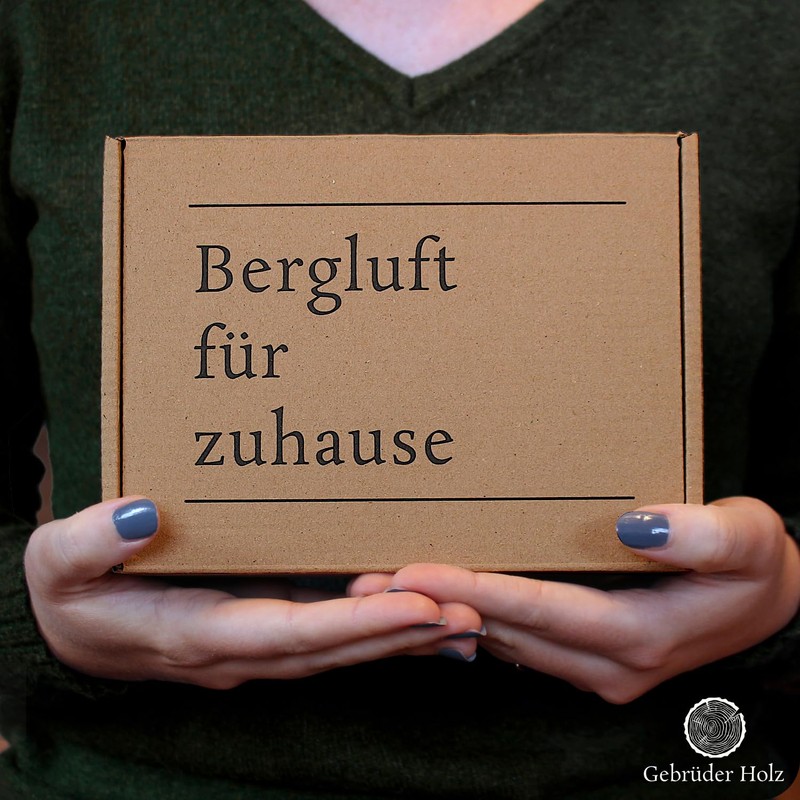 Zirben-Würfel Duft-Set | Zirbenholz-Würfel mit Motiv und Tropfstruktur + Zirben-Öl