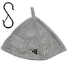 100% Cotton Towel, Sauna Hat (Gray), For Men & Women,