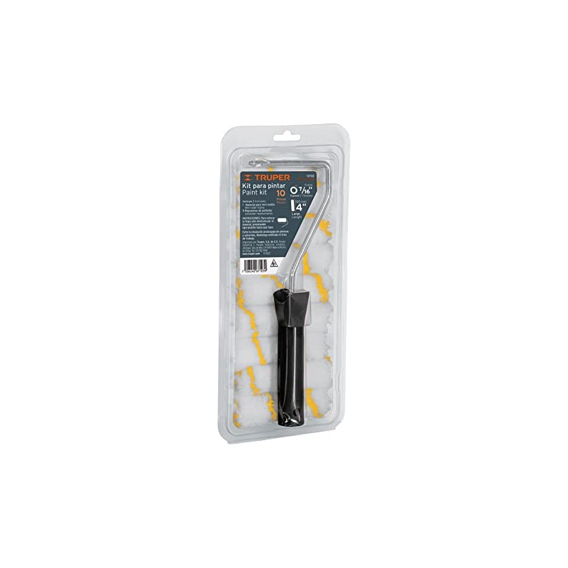 Truper ROPI-420N9, Kit de maneral y 9 mini rodillos de