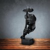 Tibeoyad Decorative Statue, Silence is Gold Statue Office Shelf Table