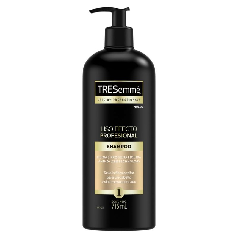 TRESemmé Shampoo Liso Efecto Profesional, shampoo hidratante que sella la