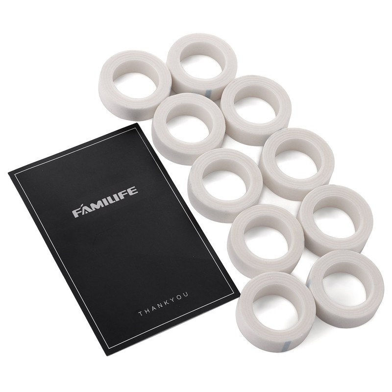 FAMILIFE 10 Rolls Eyelash Tape White Paper Fabric Eyelash Tape