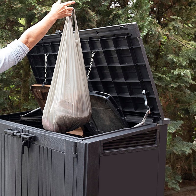 Bin Liners with Carry Handle, Grey, 95% Recycled Material (Grey