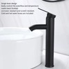 Black Faucet Bathroom G1/2 Stainless Steel Easy Control Matte Black
