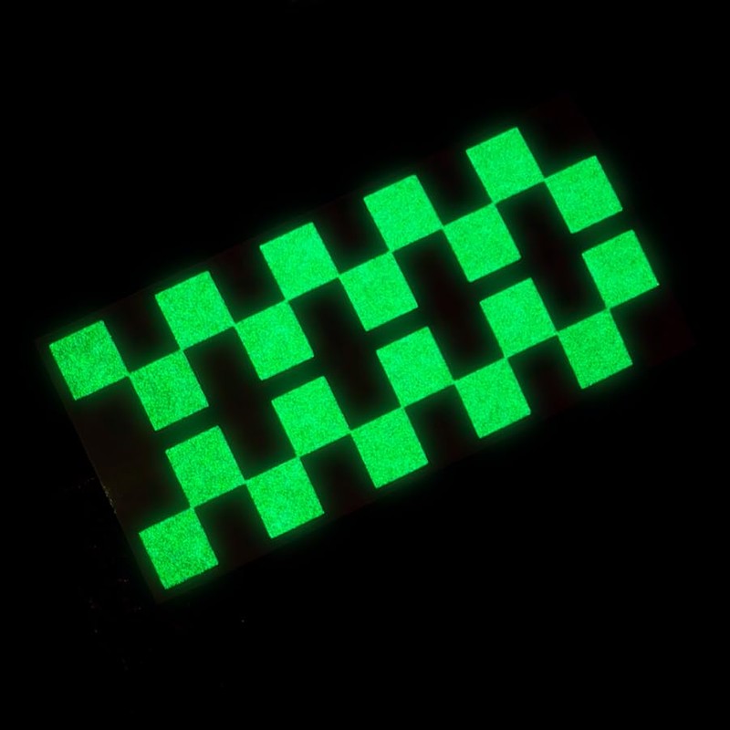 Set of 2 Reflective Checkered Stripes Decals, Racing Flag Motorcycle