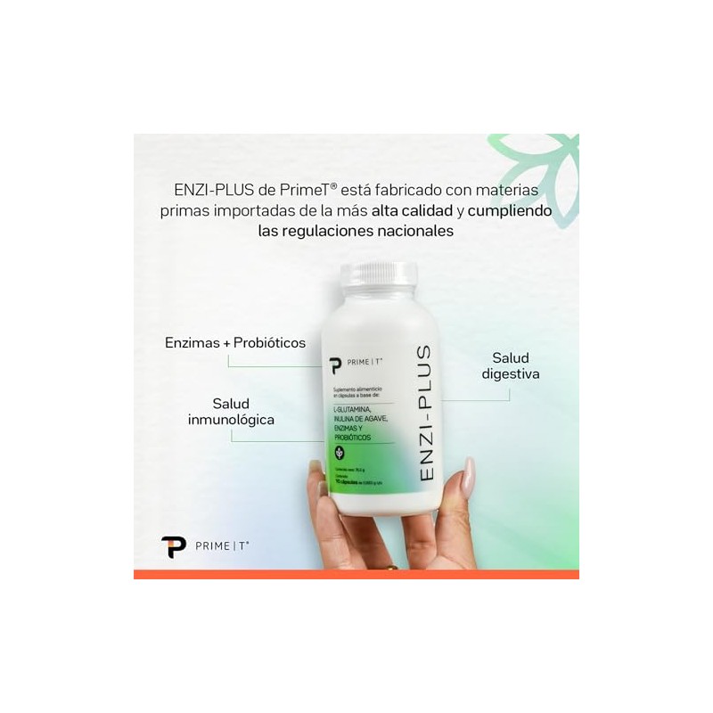 Primetech Nutrition ENZI-PLUS Enzimas Digestivas, Probióticos, 90 Cáps | 50