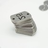 StayMax Rectangular Hollowed Stainless Steel Number Tags Key Tags with