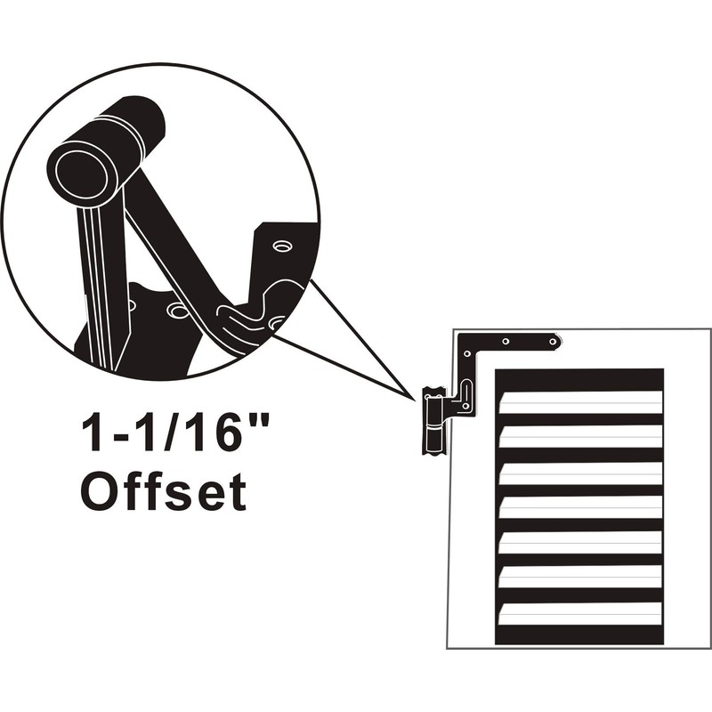 QCAA Steel Blind Shutter Hinge for Wood Frame & Brick,