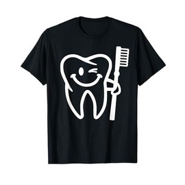 Smiling tooth with toothbrush T-Shirt