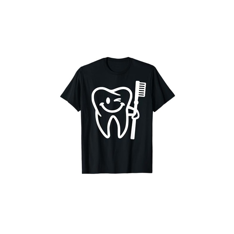 Smiling tooth with toothbrush T-Shirt
